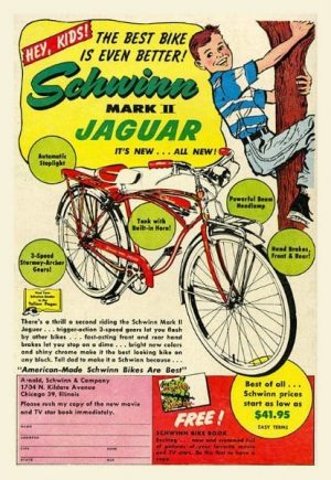 Schwinn Bicycle BS4 - Framed Vintage Advertising Artwork from Interior Elements, Eagle WI