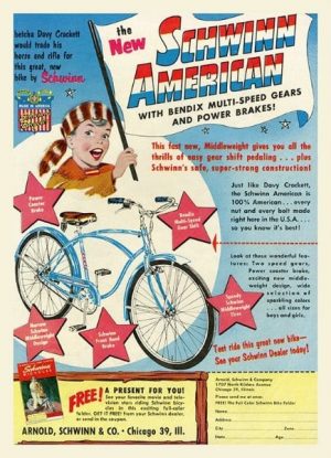 Bicycle Schwinn BS2 - Framed Vintage Advertising Artwork from Interior Elements, Eagle WI - Framed Vintage Artwork from Interior Elements, Eagle WI