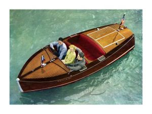 Boating Chris Craft 1937 BCCP11 - Framed Vintage Nautical & Boat Artwork from Interior Elements, Eagle WI
