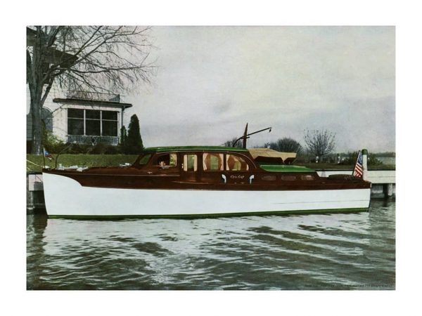 Boating Chris Craft 1937 BCCP2 - Framed Vintage Nautical & Boat Artwork from Interior Elements, Eagle WI