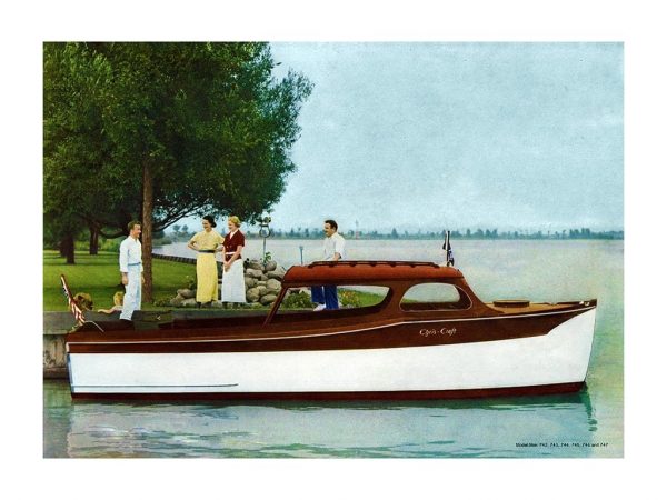 Boating Chris Craft 1937 BCCP7 - Framed Vintage Nautical & Boat Artwork from Interior Elements, Eagle WI