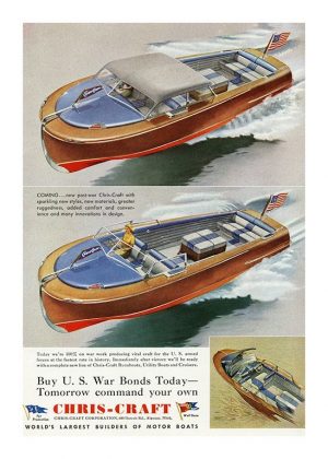 Boating Chris Craft BCCA2 - Framed Vintage Nautical & Boat Artwork from Interior Elements, Eagle WI