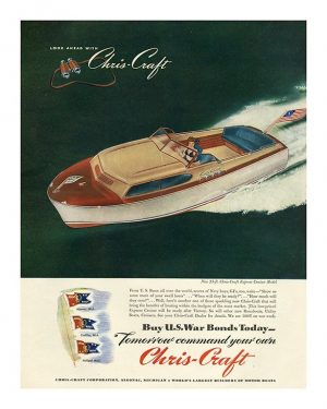 Boating Chris Craft BCCA3 - Framed Vintage Nautical & Boat Artwork from Interior Elements, Eagle WI