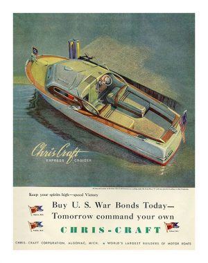 Boating Chris Craft BCCA6 - Framed Vintage Nautical & Boat Artwork from Interior Elements, Eagle WI
