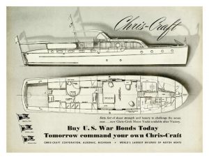 Boating Chris Craft BCCBW1 - Framed Vintage Nautical & Boat Artwork from Interior Elements, Eagle WI