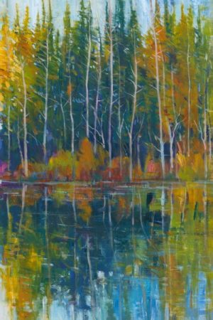 Fall Trees Reflection SSFR1 - Framed Scenery Artwork from Interior Elements, Eagle WI