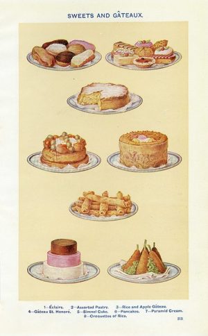 Food - Sweets & Gateaux BFSG - Framed Vintage Artwork from Interior Elements, Eagle WI