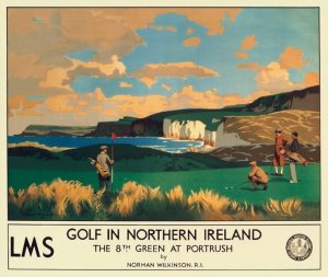 Golf Ireland EPGI - Framed Vintage Artwork from Interior Elements, Eagle WI
