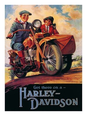 Harley Motorcycle HMA6 - Framed Vintage Advertising Artwork from Interior Elements, Eagle WI