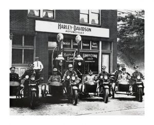 Harley Motorcycle Photo HMP7 - Framed Vintage Photography from Interior Elements, Eagle WI