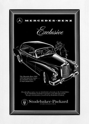 Mercedes Car Ad AutM6 - Framed Vintage Artwork from Interior Elements, Eagle WI