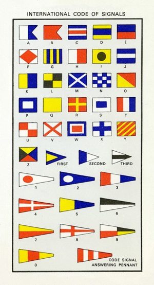 Naval Signal Flags BNSF1 - Framed Nautical Artwork from Interior Elements, Eagle WI