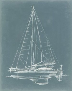 Sailboat SSSB1 - Framed Nautical Artwork from Interior Elements, Eagle WI