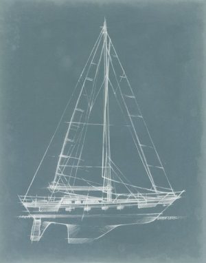 Sailboat SSSB2 - Framed Nautical Artwork from Interior Elements, Eagle WI