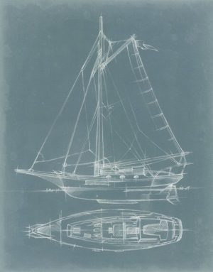 Sailboat SSSB3 - Framed Nautical Artwork from Interior Elements, Eagle WI