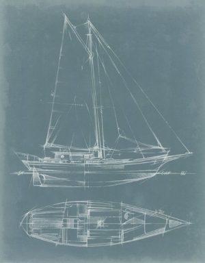 Sailboat SSSB4 - Framed Nautical Artwork from Interior Elements, Eagle WI