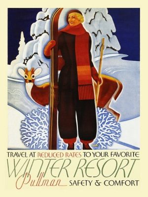Ski Winter WSSP - Framed Vintage Artwork from Interior Elements, Eagle WI