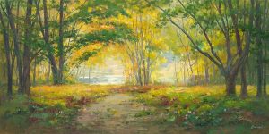 Trees Lake Path OPRB - Framed Scenery Artwork from Interior Elements, Eagle WI