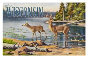 Wisconsin Deer WPD - Framed Artwork from Interior Elements, Eagle WI