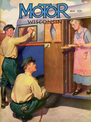 Wisconsin Motor WPMW - Framed Vintage Artwork from Interior Elements, Eagle WI