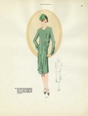 Womens Fashion 1929 FW43 - Framed Vintage Artwork from Interior Elements, Eagle WI