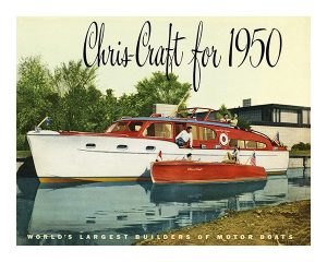 Boating Christ Craft 1950 BCC1950 - Framed Vintage Nautical & Boat Artwork from Interior Elements, Eagle WI