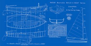 Nautical-Ship-Boat-Blueprint-BP1-2 - Framed Vintage Artwork from Interior Elements, Eagle WI