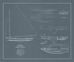 Nautical-Ship-Boat-Blueprint-BP11 - Framed Vintage Artwork from Interior Elements, Eagle WI
