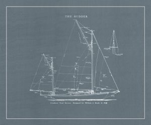 Nautical-Ship-Boat-Blueprint-BP12 - Framed Vintage Artwork from Interior Elements, Eagle WI
