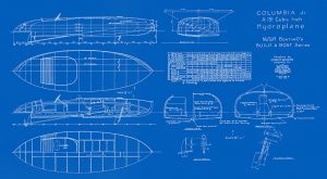 Nautical-Ship-Boat-Blueprint-BP2-2 - Framed Vintage Artwork from Interior Elements, Eagle WI