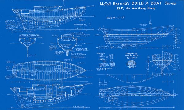 Nautical-Ship-Boat-Blueprint-BP6-2 - Framed Vintage Artwork from Interior Elements, Eagle WI