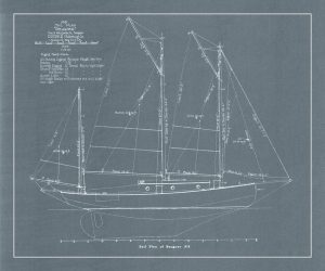 Nautical-Ship-Boat-Blueprint-BP9 - Framed Vintage Artwork from Interior Elements, Eagle WI