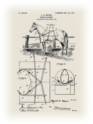 Patent-Horse-PatH2 - Framed Vintage Artwork from Interior Elements, Eagle WI