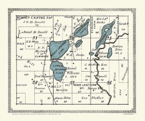 Plat-Map-Genesse-Crooked-Lakes-1891-PMGCL1891 - Framed Antique Map / Artwork from Interior Elements, Eagle WI
