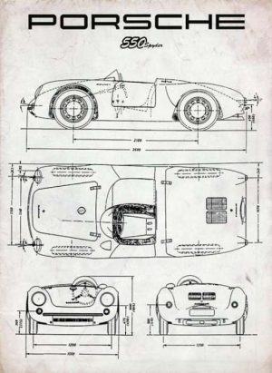 Automobile-Cars-Porsche-AUTOPosche-Framed Vintage Artwork from Interior Elements, Eagle WI