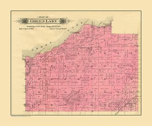plat-map-green-lake-township-1901-pmglcglt1901-Framed Vintage Artwork from Interior Elements, Eagle WI