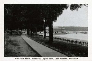 lake-geneva-american-legion-park-lgalp-Framed Vintage Artwork from Interior Elements, Eagle WI