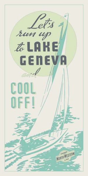 Lake-Geneva-Cool-Off-New-Colors-LGCONC-Framed Vintage Artwork from Interior Elements, Eagle WI