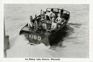 lake-geneva-joy-riding-lgjr- Framed Vintage Artwork from Interior Elements, Eagle WI