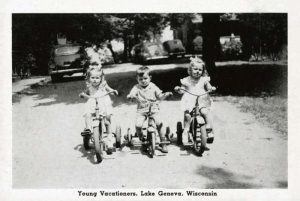 lake-geneva-kids-on-bikes-lgkob-Framed Vintage Artwork from Interior Elements, Eagle WI