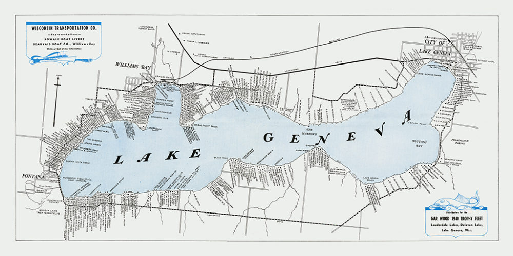 Lake Geneva Map-1940 - Interior Elements