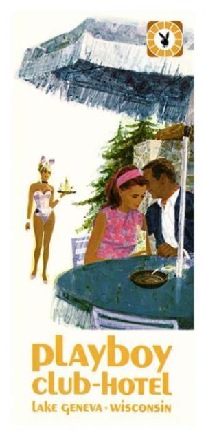 Lake-Geneva-Playboy-Hotel-LGPBH-Framed Vintage Artwork from Interior Elements, Eagle WI