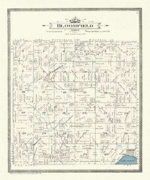 plat-map-bloomfield-pmwcb-Framed Vintage Artwork from Interior Elements, Eagle WI