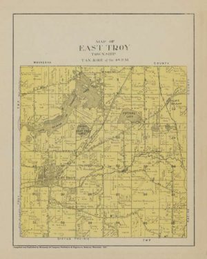 plat-map-east-troy-1921-pmaet1921-Framed Vintage Artwork from Interior Elements, Eagle WI