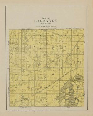 plat-map-lagrange-1921-pmalg1921-Framed Vintage Artwork from Interior Elements, Eagle WI
