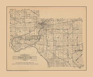 plat-map-princeton-township-1923-pmglcpt1923-Framed Vintage Artwork from Interior Elements, Eagle WI