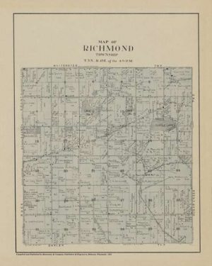 plat-map-richmond-1921-pmar1921-Framed Vintage Artwork from Interior Elements, Eagle WI