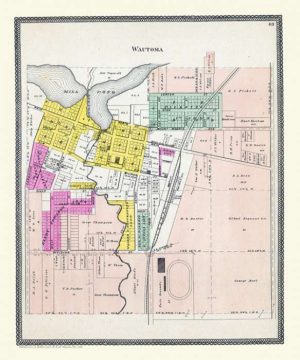 plat-map-wautoma-city-1906-pmwcwc1906-Framed Vintage Artwork from Interior Elements, Eagle WI