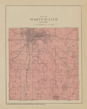 plat-map-whitewater-1921-pmaww1921-Framed Vintage Artwork from Interior Elements, Eagle WI