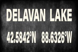 Delavan Lake Blackboard 12x18 Framed Artwork from Interior Elements, Eagle WI